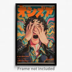 Hebrew Movie Poster - Man Feeling Astonished, Colorless Collared Jacket (Print)