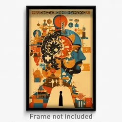 Greek Movie Poster - Tan Stocks (Greece Psychedelic Trippy Art Retro Film Print)