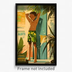 Brazilian Movie Poster - Boy Feeling Boredom, Glorious Green Shorts (Art Print)