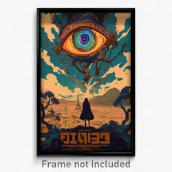 Hebrew Movie Poster - Empty Vale (Israel Psychedelic Art Retro Film Print)