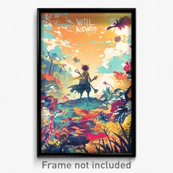 Icelandic Movie Poster - Wild Lawn (Iceland Psychedelic Art Retro Film Print)