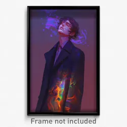 Art Poster - Boy Feeling Self Compassionate, Slim Collared Coat (Art Print)