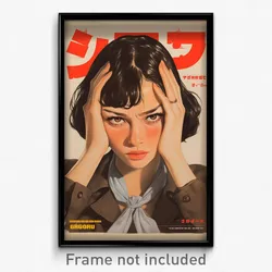Thai Movie Poster - Woman Feeling Disappointment, Tattered Grey Neckerchief