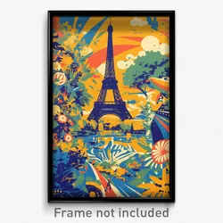 French Movie Poster - Meek Port (France Psychedelic Trippy Art Retro Film Print)