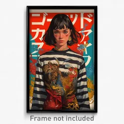 Indonesian Movie Poster - Woman Feeling Curiosity, Striped Raglan Sleeves