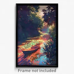 Art Poster - Glossy Waterway (Psychedelic Trippy Weird 11x17 Print)