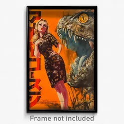 German Movie Poster - Woman Feeling Self Critical, Steel China Dress (Art Print)