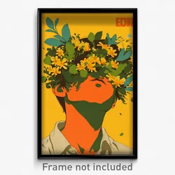 Brazilian Movie Poster - Boy Feeling Anticipating, Imaginary Hat Flower (Print)