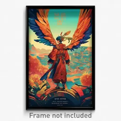 Korean Movie Poster - Boy Feeling Calmness, Radiant Large Wings (Art Print)