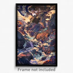 Art Poster - Dense Nebula (Psychedelic Trippy Weird 11x17 Print)