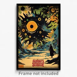 French Movie Poster - Monstrous Shore (France Psychedelic Art Retro Film Print)