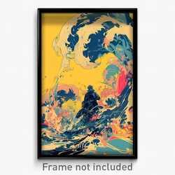 French Movie Poster - Shifty Seascape (France Psychedelic Art Retro Film Print)