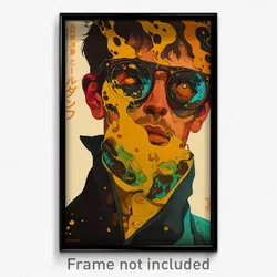 German Movie Poster - Man Feeling Anger, Wild Yellow Scarf (Germany Art Print)