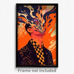 Brazilian Movie Poster - Man Feeling Rattled, Strong V Neck (Brazil Art Print)