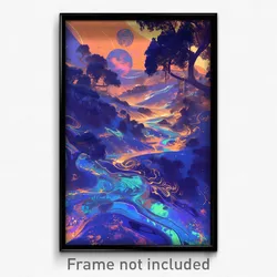 Art Poster - Infinite Stream (Psychedelic Trippy Weird 11x17 Print)