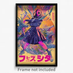 Indonesian Movie Poster - Girl Feeling Upset, Colorful Purple Ves (Art Print)