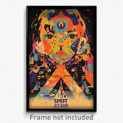 Icelandic Movie Poster - Secret Arena (Iceland Psychedelic Art Retro Film Print)