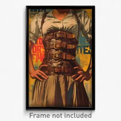 Brazilian Movie Poster - Man Feeling Desire, Old Fashioned Brown Corset (Print)