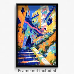 Art Poster - Unnatural Landmark (Psychedelic Trippy Weird 11x17 Print)