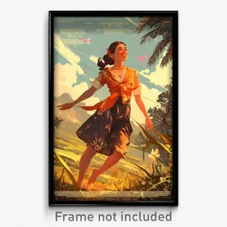 Indonesian Movie Poster - Woman Feeling Happy, Acceptable Side Slit Shorts