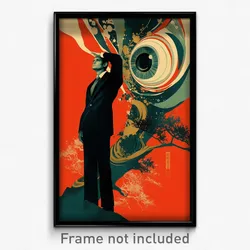 Greek Movie Poster - Man Feeling Assertive, Impeccable Side Tie Shirt (Print)