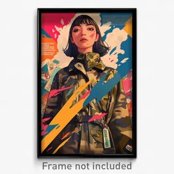 Thai Movie Poster - Woman Feeling Rash, Soft Military Jacket (Art Print)