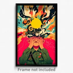 Spanish Movie Poster - Boy Feeling Anxious, Dramatic Green Vest (Art Print)