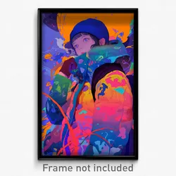 Art Poster - Woman Feeling Vigilance Wearing Voluminous Winter Clothes (Print)