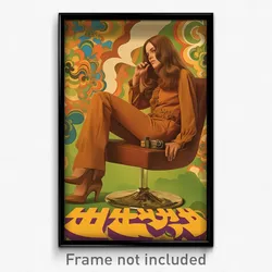 Hebrew Movie Poster - Girl Feeling Modesty, Mellow Brown Bodysuit (Art Print)