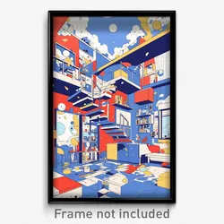 Art Poster - Unusual Movie Studio (Psychedelic Trippy Weird 11x17 Cartoon Print)