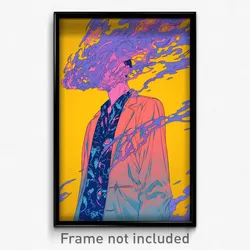 Anime Art Poster - Man Feeling Eagerness Wearing Wild Edgy Clothes (Print)