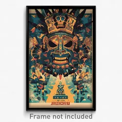 Mexican Movie Poster - Menacing Gable (Mexico Psychedelic Art Retro Film Print)