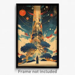Icelandic Movie Poster - Starry Fairy Ring (Iceland Retro Film Art Print)