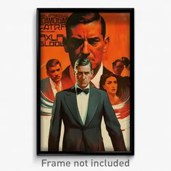 Mexican Movie Poster - Man Feeling Remorse, Bright Aqua Bowtie (Art Print)