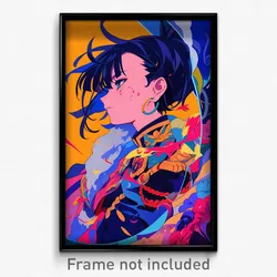Anime Art Poster - Boy Feeling Alarm Wearing Illustrious Hoop Earrings (Print)