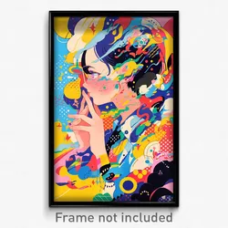 Art Poster - Basic Crossing (Psychedelic Trippy Weird 11x17 Print)