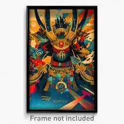 French Movie Poster - Man Feeling Aggressive, Notable Power Armor (Art Print)