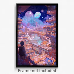 Art Poster - Colossal High School (Psychedelic Trippy Weird 11x17 Print)