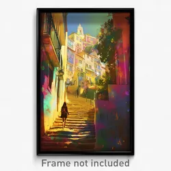 Art Poster - Awesome Lisbon (Psychedelic Trippy Weird 11x17 Cartoon Print)