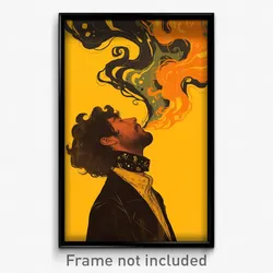 Spanish Movie Poster - Man Feeling Impatient, Quixotic Black Choker (Art Print)