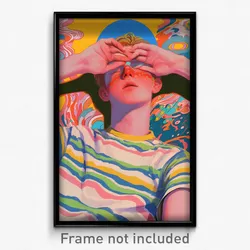 Icelandic Movie Poster - Man Feeling Boredom, Different Crop Top (Art Print)