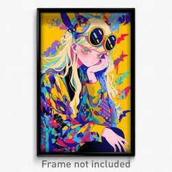 Anime Art Poster - Woman Feeling Carefree, Hard To Find Animal Costume (Print)