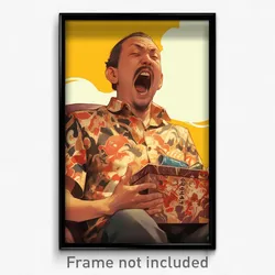 Indonesian Movie Poster - Man Feeling Rattled, Crazy Gift Bag (Art Print)