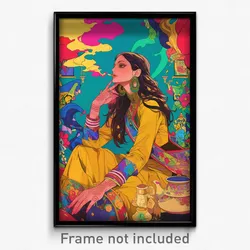 Bollywood Movie Poster - Velvety Mansion (India Retro Hindi Film Art Print)