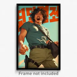 Korean Movie Poster - Man Feeling Worried, Unkempt Fanny Pack (Korea Art Print)
