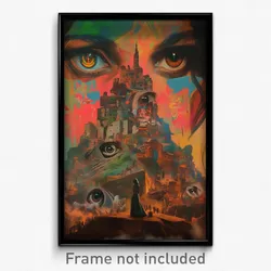 Bollywood Movie Poster - White Swedish City (India Retro Hindi Film Art Print)