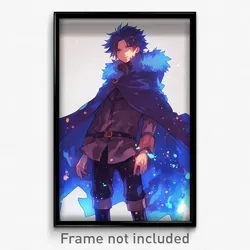 Anime Art Poster - Boy Feeling Fascination, Scientific Fur Trimmed Cape (Print)