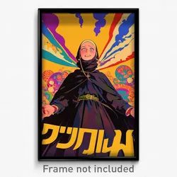 Russian Movie Poster - Woman Feeling Vigilance, Husky Baggy Clothes (Art Print)