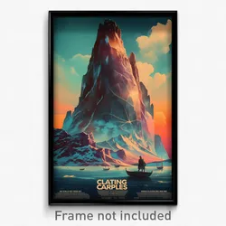 French Movie Poster - Glaring Iceberg (France Psychedelic Art Retro Film Print)