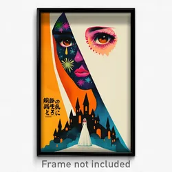 German Movie Poster - Girl Feeling Nostalgic, Orange Wedding Dress (Art Print)